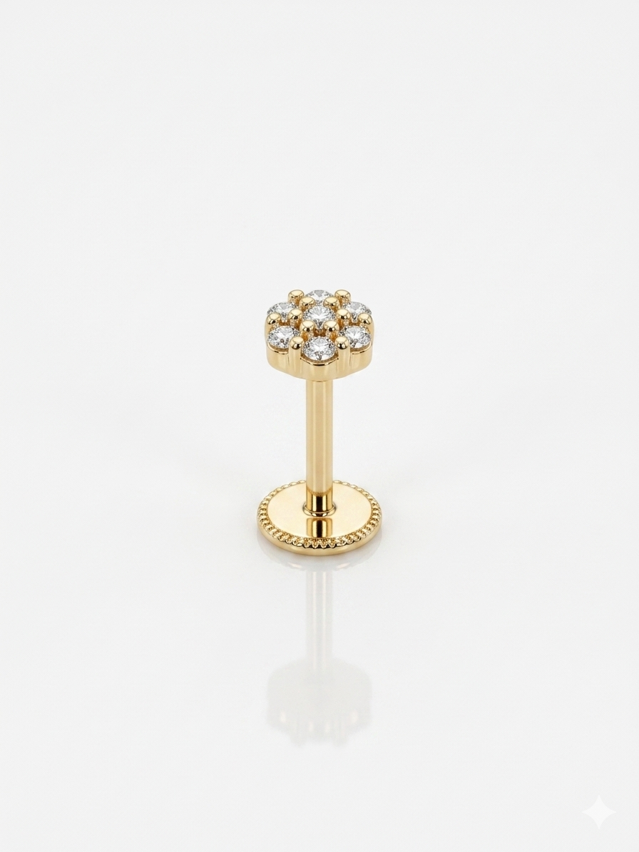 Piercing para orejas 14K diseños varios
