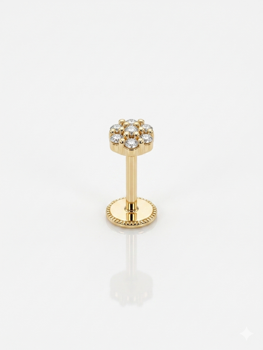 Piercing para orejas 14K diseños varios