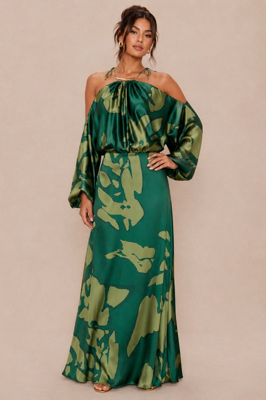 Nikki Satin Maxi Dress