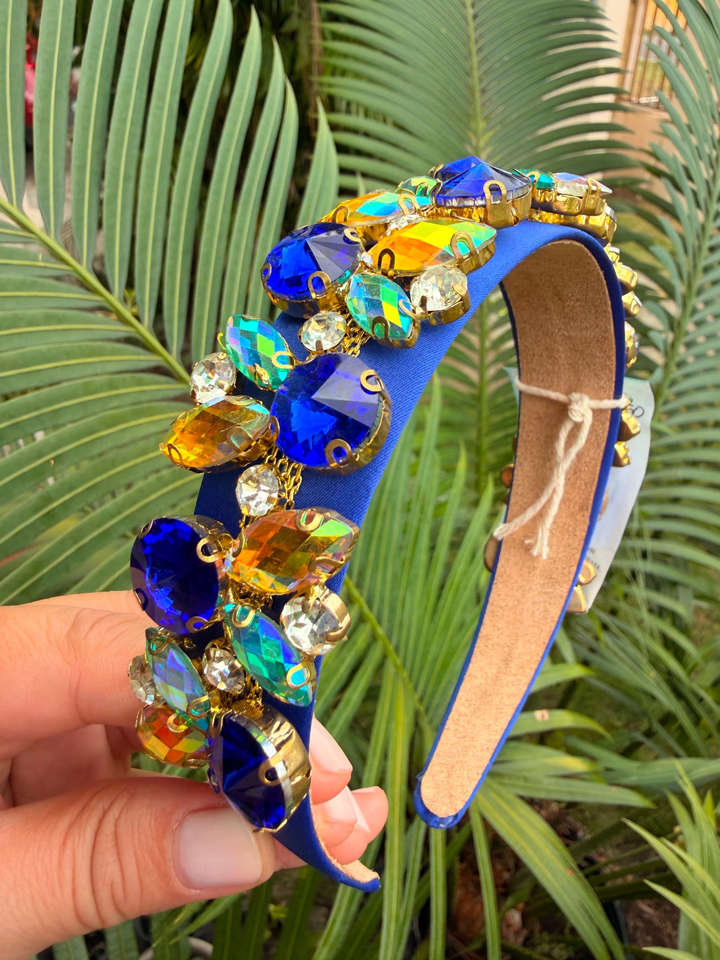 Diadema Azul con Detalles