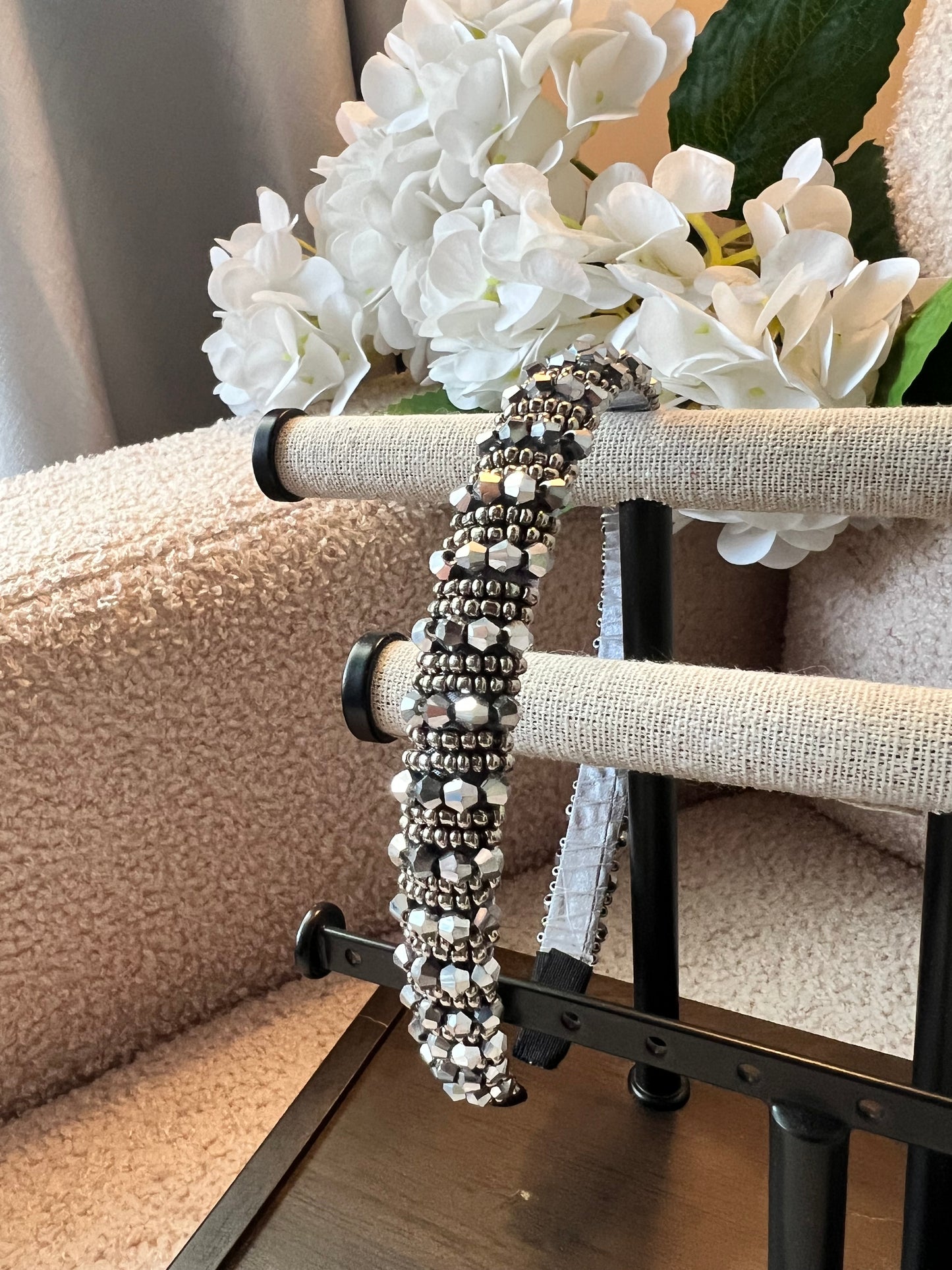 Diadema delgada gris claro 01512