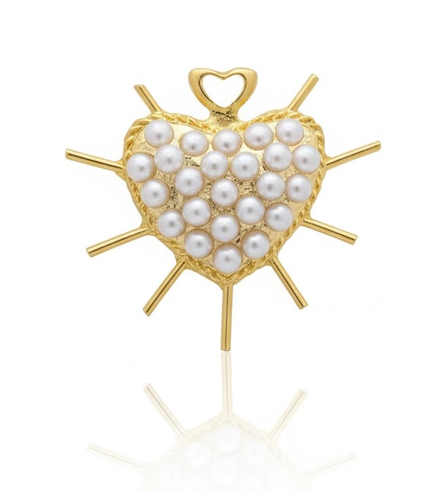 DIJE CORAZON CON 9 LADOS