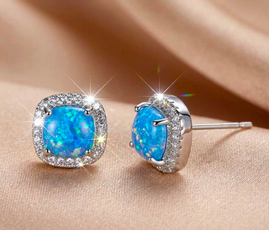 Studs baby blue / Baño de Oro