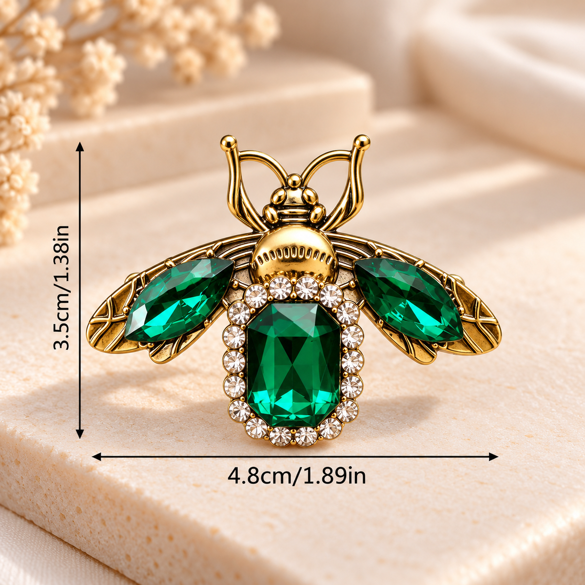 Prendedor Emerald Bee