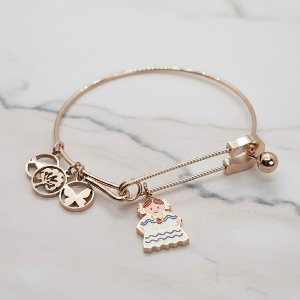 LA POLLERA PULSERA ROSE GOLD