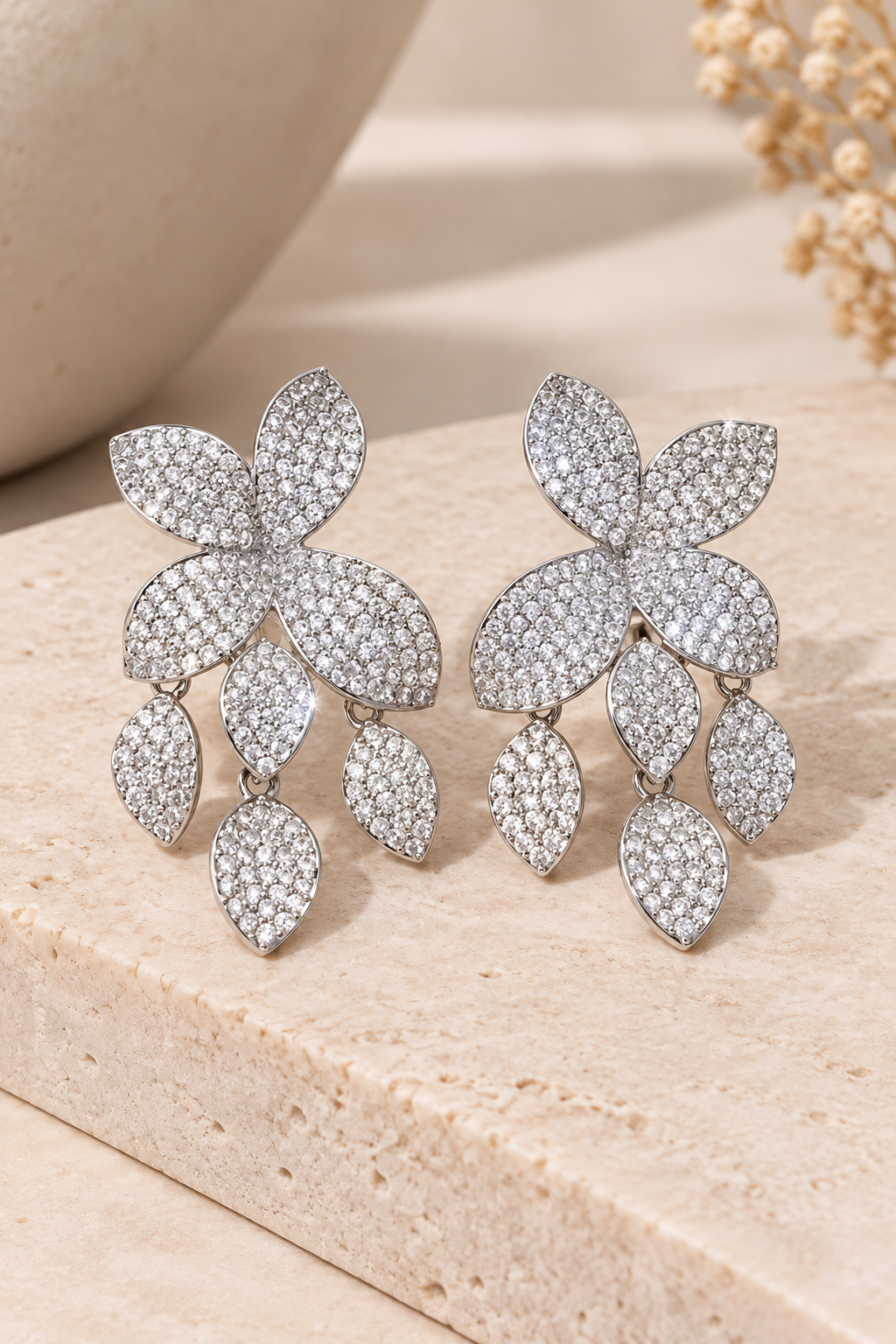 Aretes Orquídea Crystal