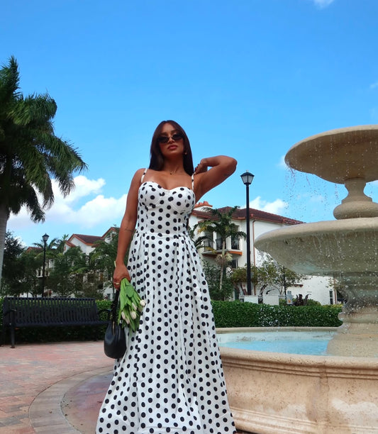 Willow polka Maxi dress