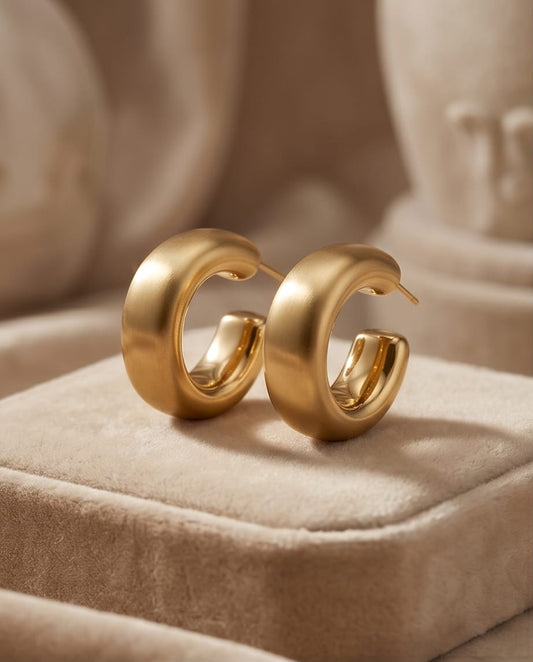 Argollas chunky acero inoxidable MJ197