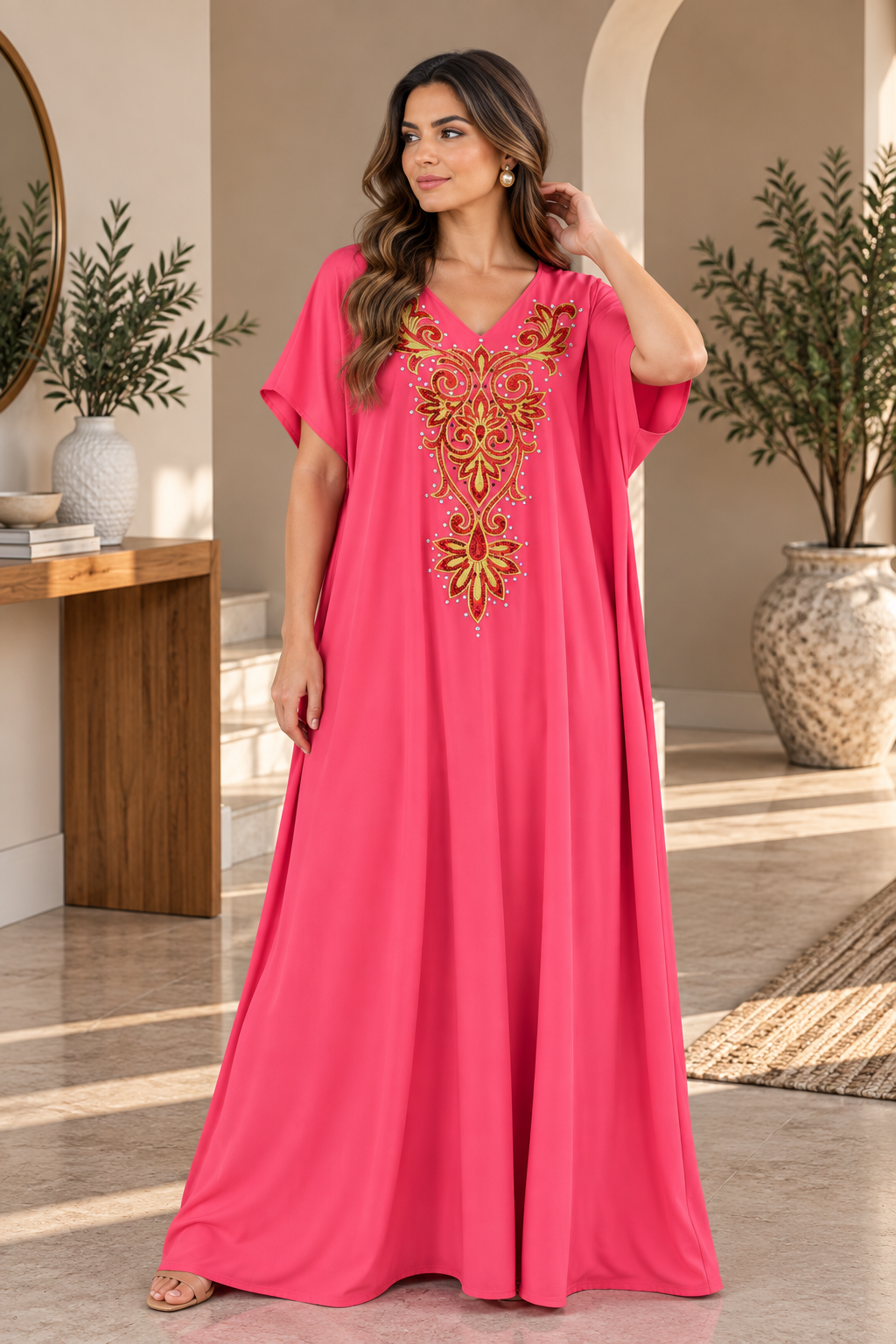 KAFTAN FARAH PEACH