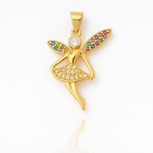 DIJE HADA CON ALAS DE CIRCONES DE COLORES