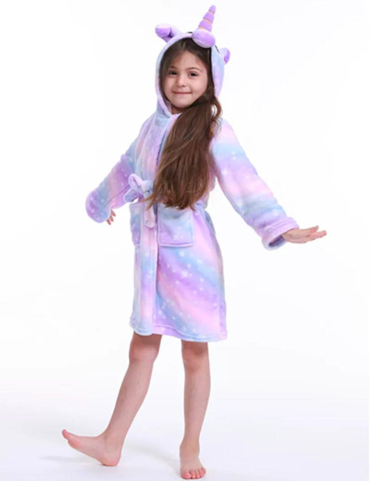 Bata Unicornio morado rosado grande