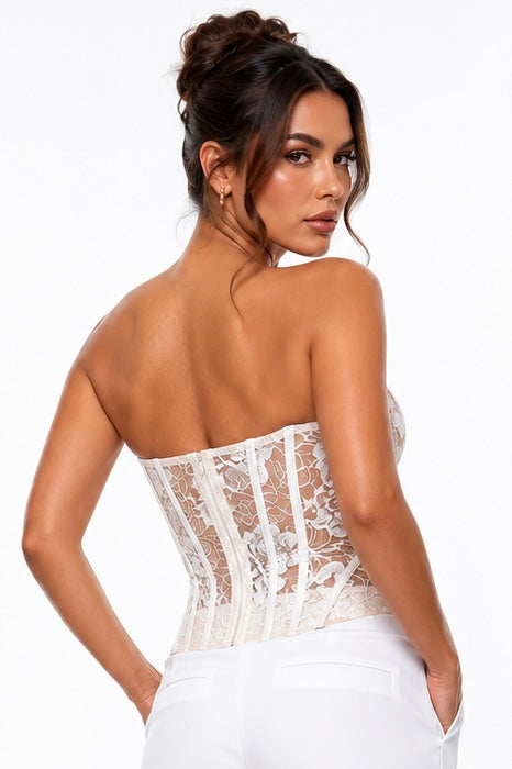 Corset Brenda Lace white