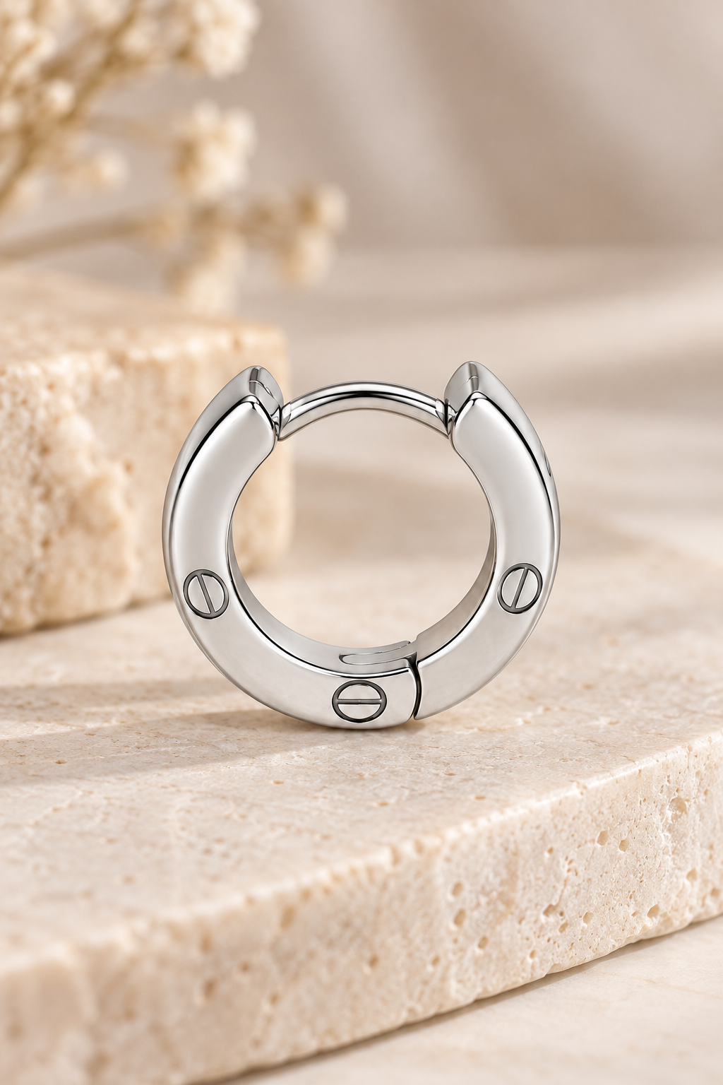 MINI ARGOLLA GRUESA LISA CIRCULO 8MM, PLATA RODINADA (1 UNIDAD)