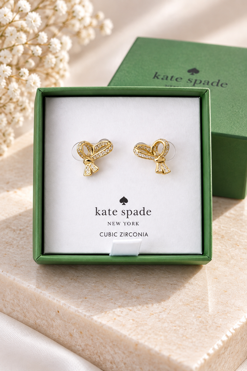 KATE SPADE All Tied Up Bow Stud Earrings in Gold