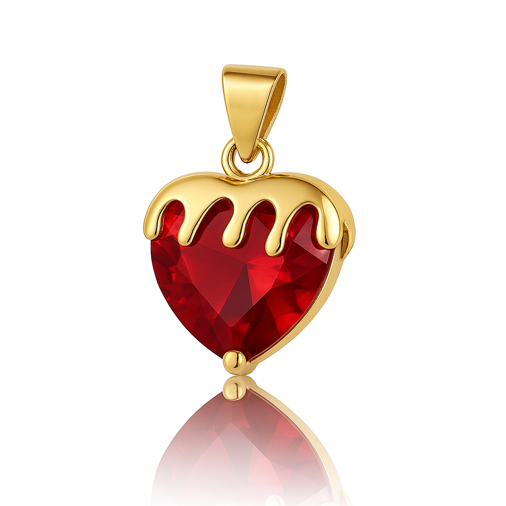 DIJE CORAZON CORAZON DE CRISTAL GOLD GLADE