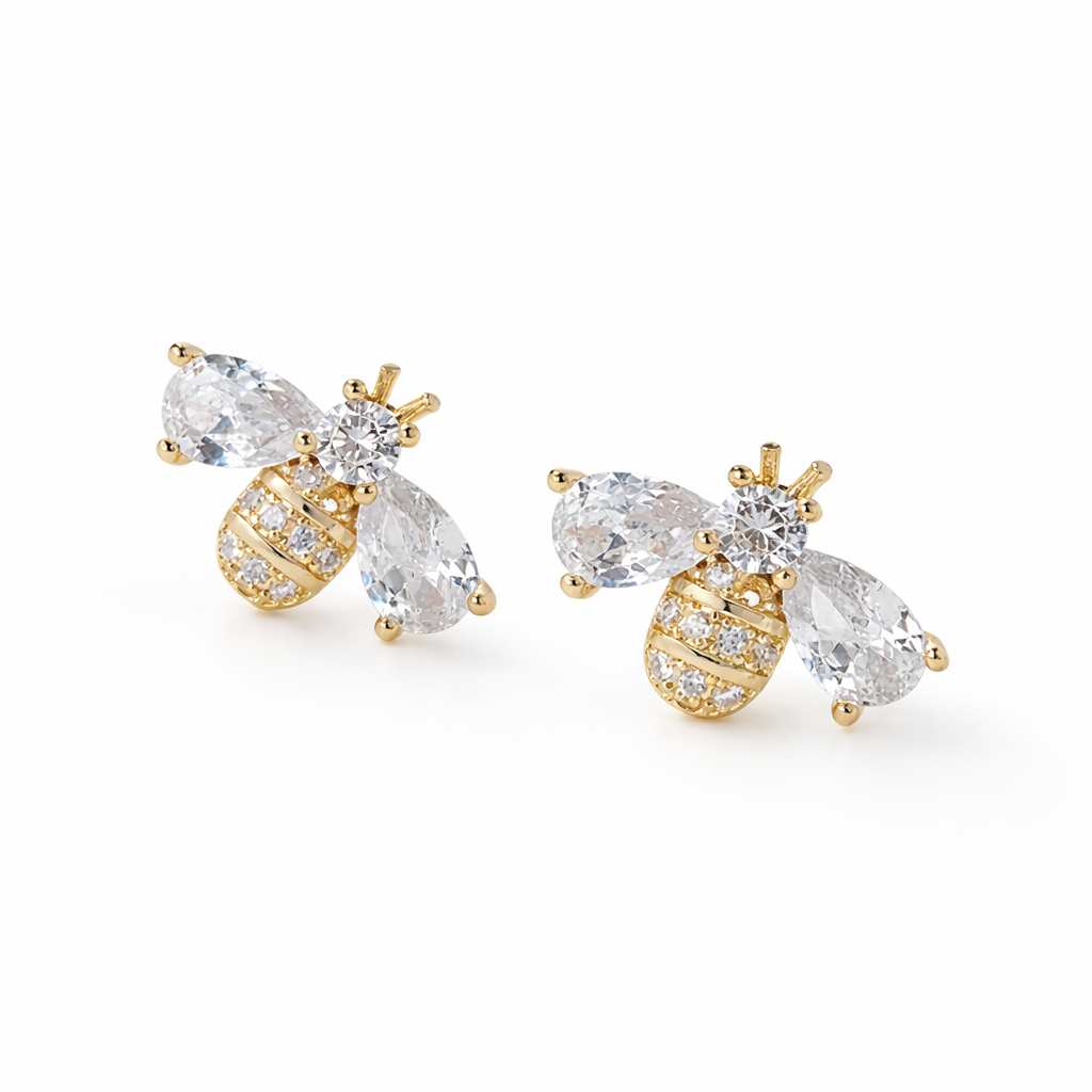Aretes Golden Bee Sparkle
