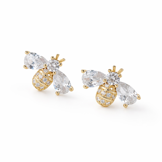 Aretes Golden Bee Sparkle