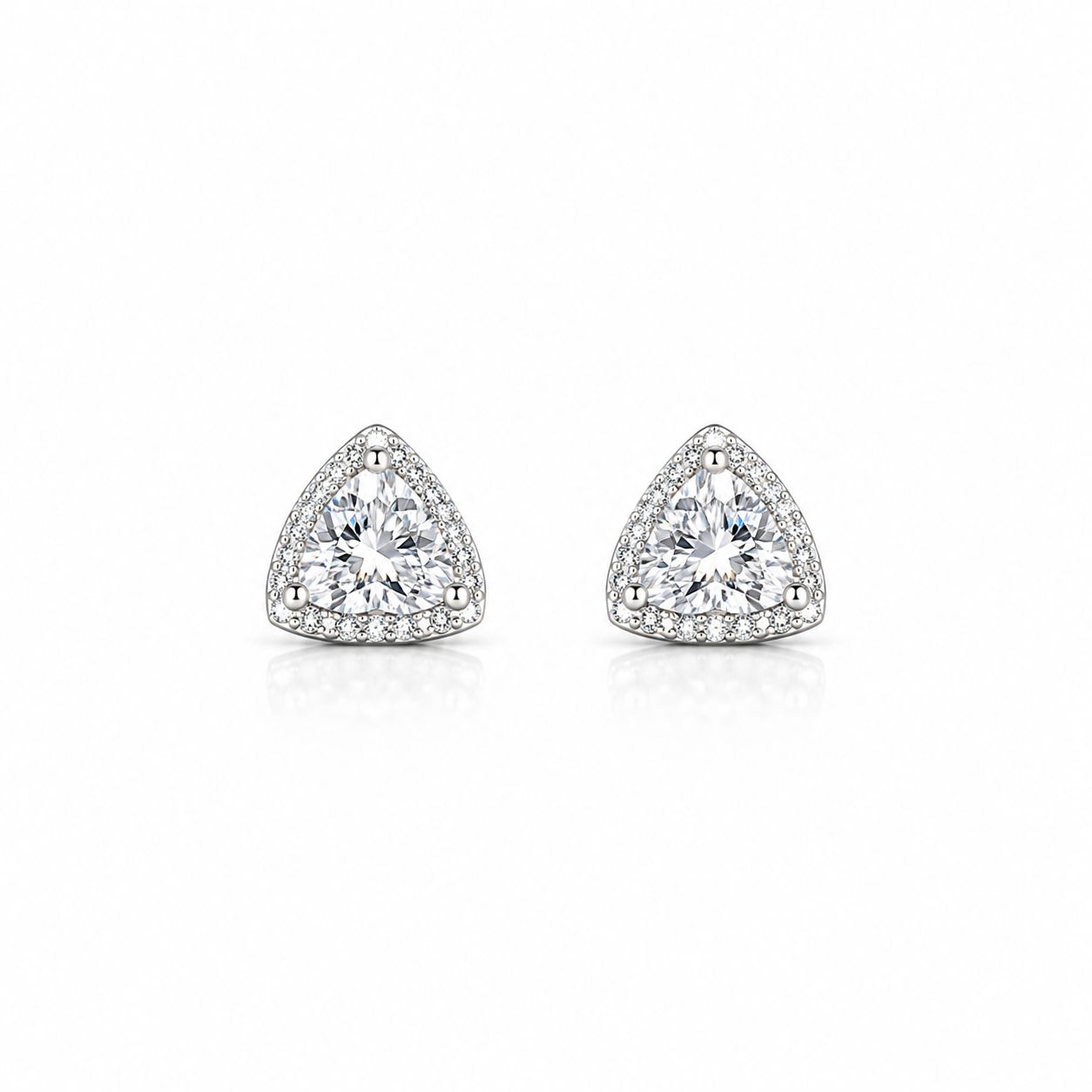 Diamond Studs- Acero y Rodio