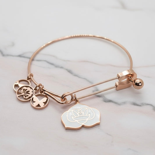 Pulsera Flor del Espiritu Santo Rose Gold