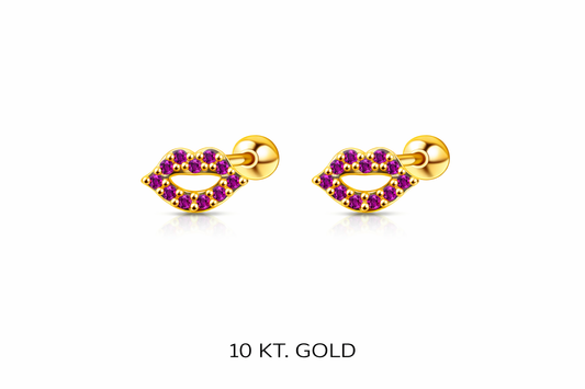 Topito de Oro 10K labios con circones - Piercing