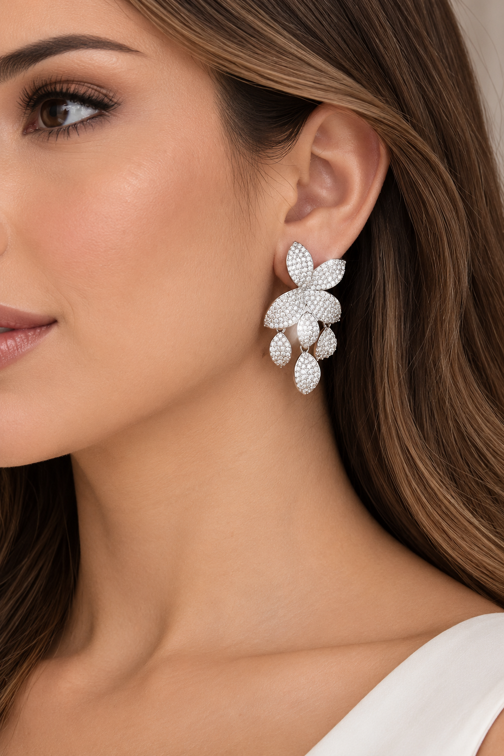 Aretes Orquídea Crystal
