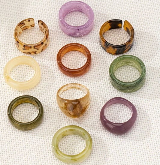 Anillos en Acrilico