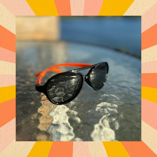 Lentes de Sol Aviators Negros y Naranja