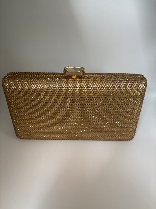 Cartera Dorada Rectangular