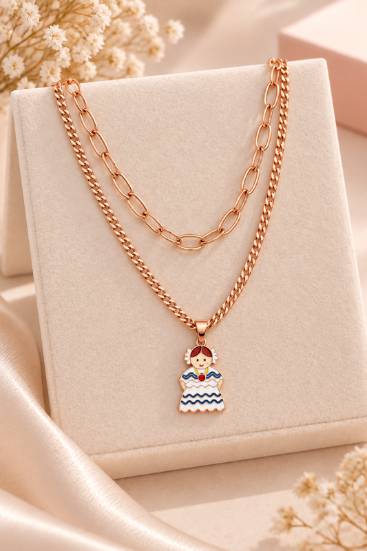 COLLAR LA POLLERA ROSE GOLD