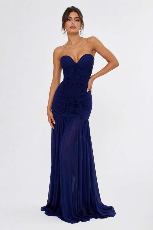 Soft Glam Ruched Mesh Grow