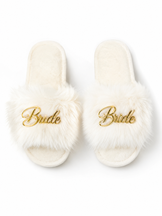PANTUFLAS DE NOVIA DORADAS