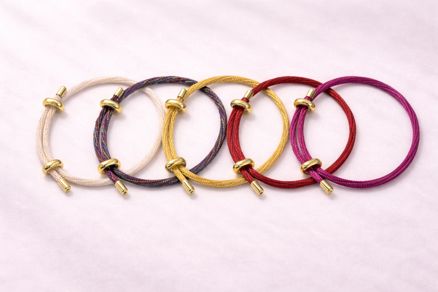 Pulsera ajustable hilos metálicos