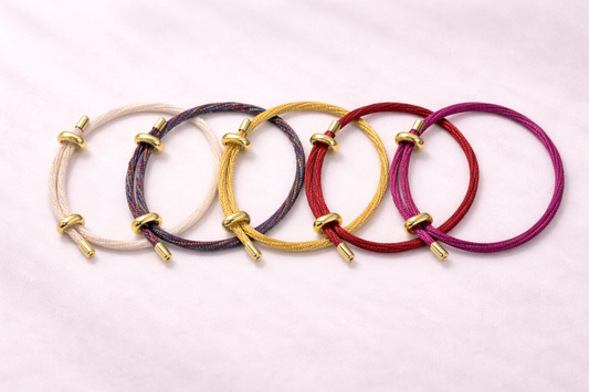 Pulsera ajustable hilos metálicos