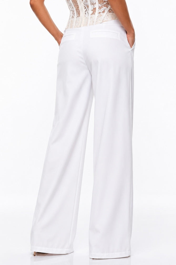 Brenda Lace Pant - White