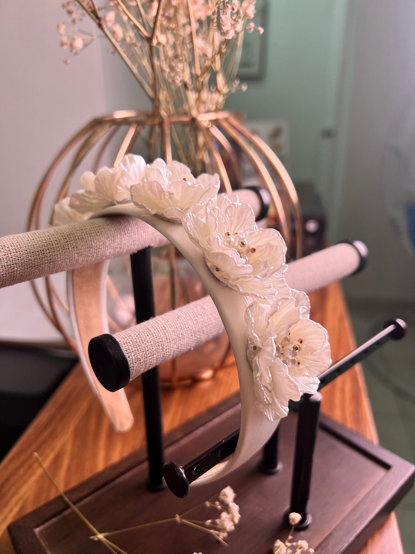 Diadema Satinada con flores