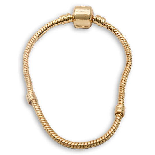 Pulseras chicas doradas tipo pandora