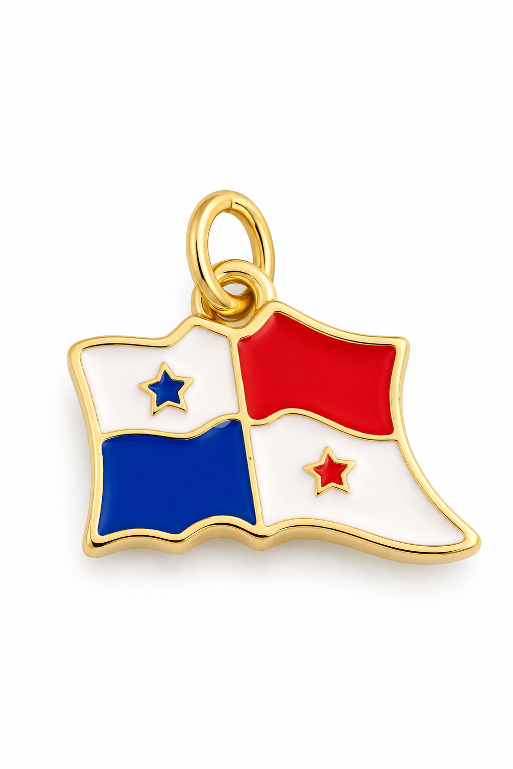 DIJE DE BANDERA DE PANAMA ONDEADA