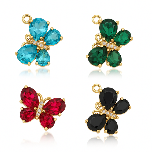 DIJE MARIPOSA CON CRISTALES