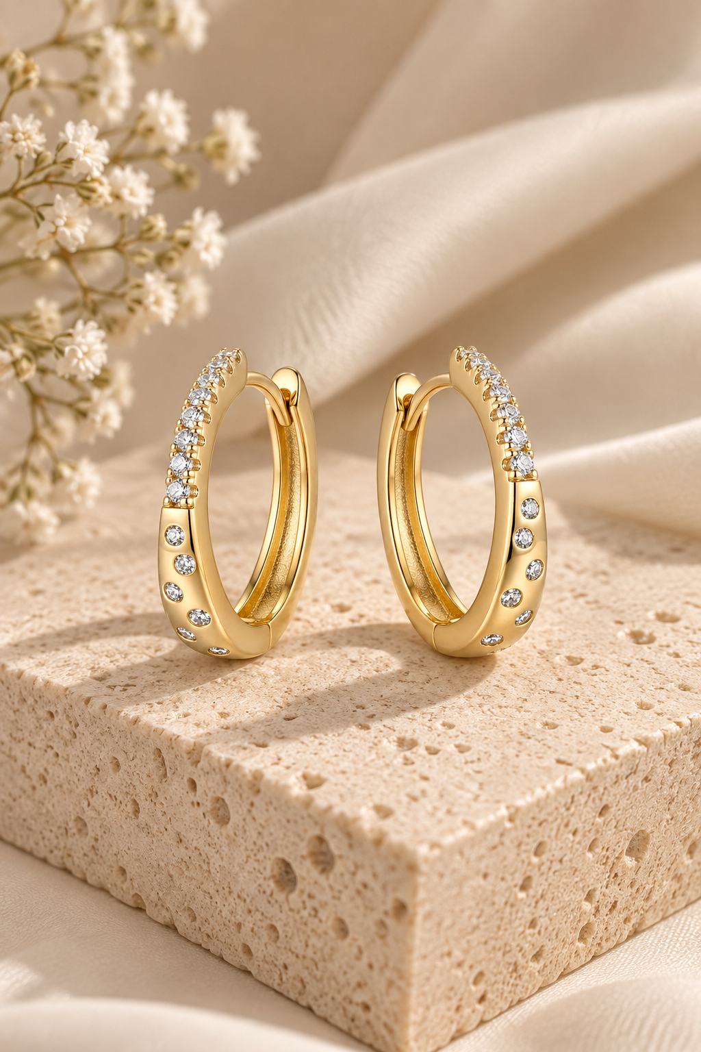 Argollas baño de oro