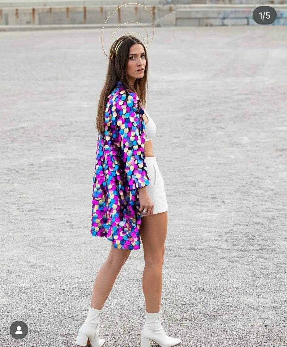 Mermaid Sequin Kimono Corto
