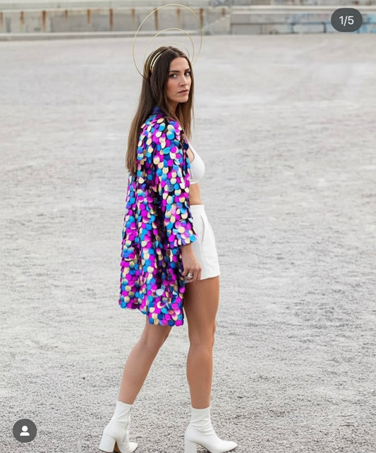 Mermaid Sequin Kimono Corto