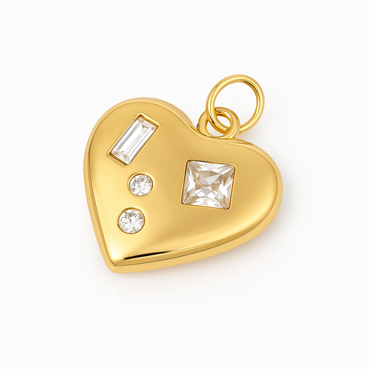 DIJE DE CORAZON CON CIRCONES