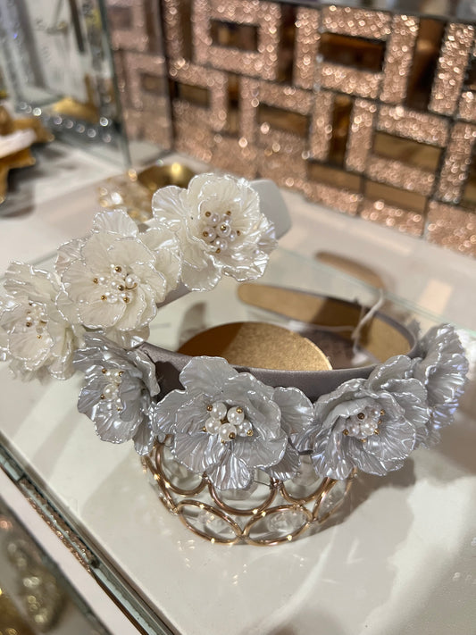Diadema Satinada con flores