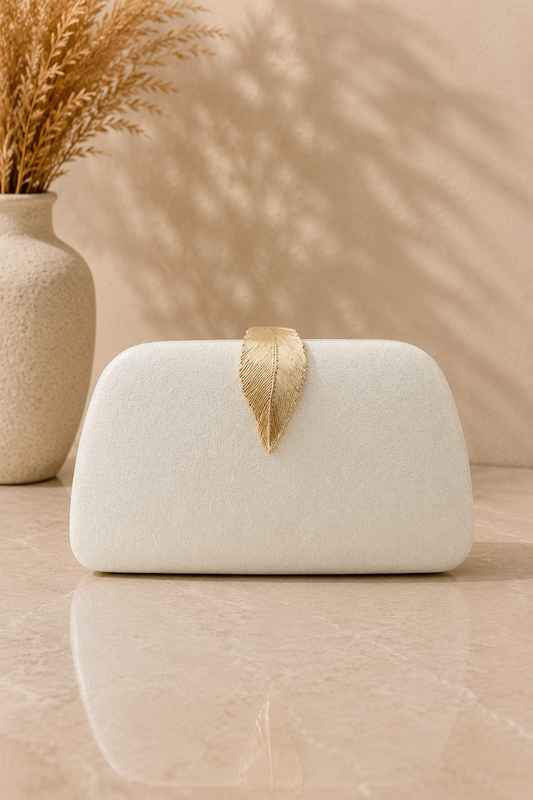 CLUTCH GOLDEN LEAF COLLECTION PERLA