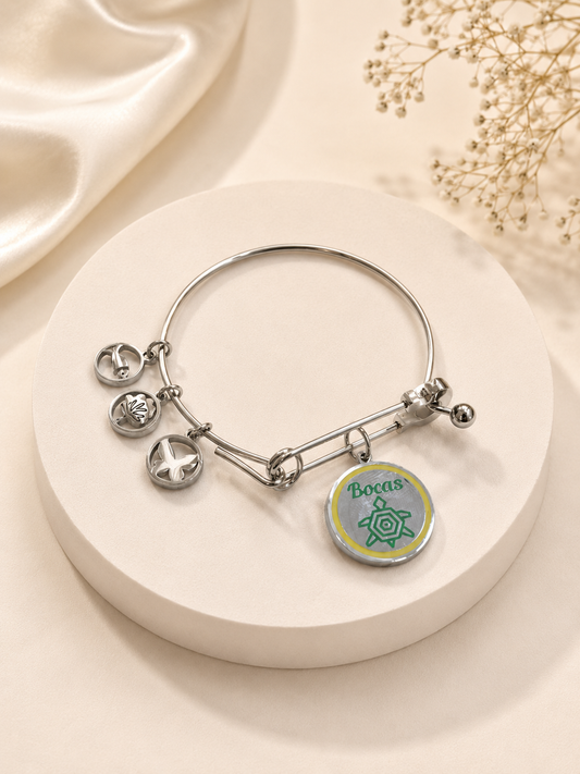 PULSERA PLATEADA BOCAS