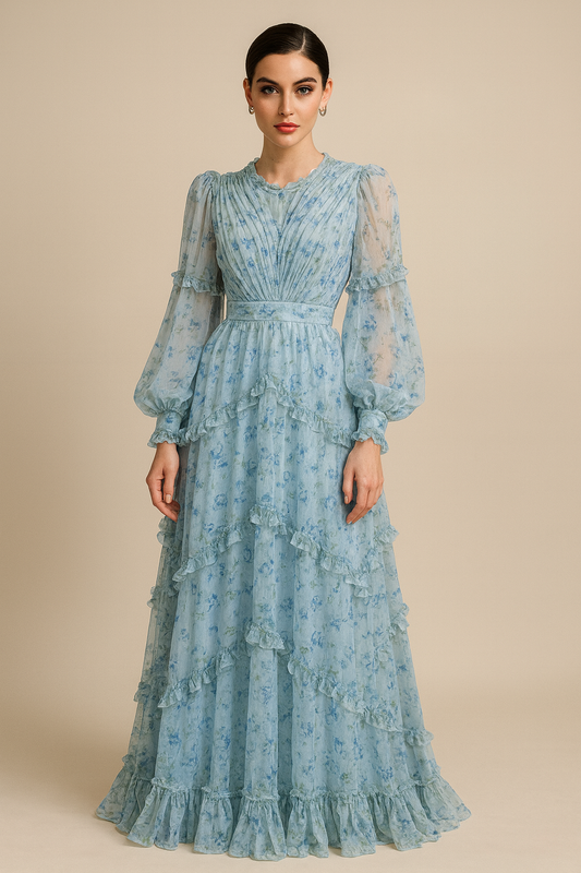 Alquiler Vestido Blue Garden