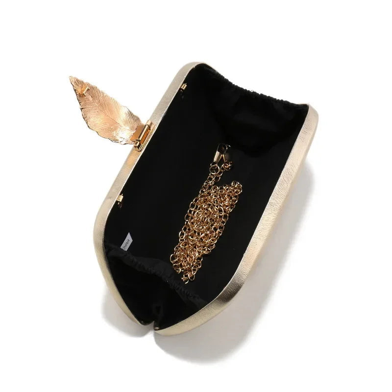 CLUTCH GOLDEN LEAF COLLECTION DORADA