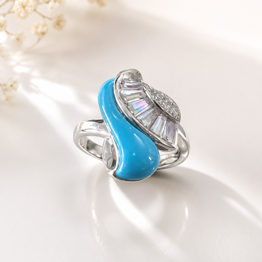 Anillo turquesa de plata MJ192