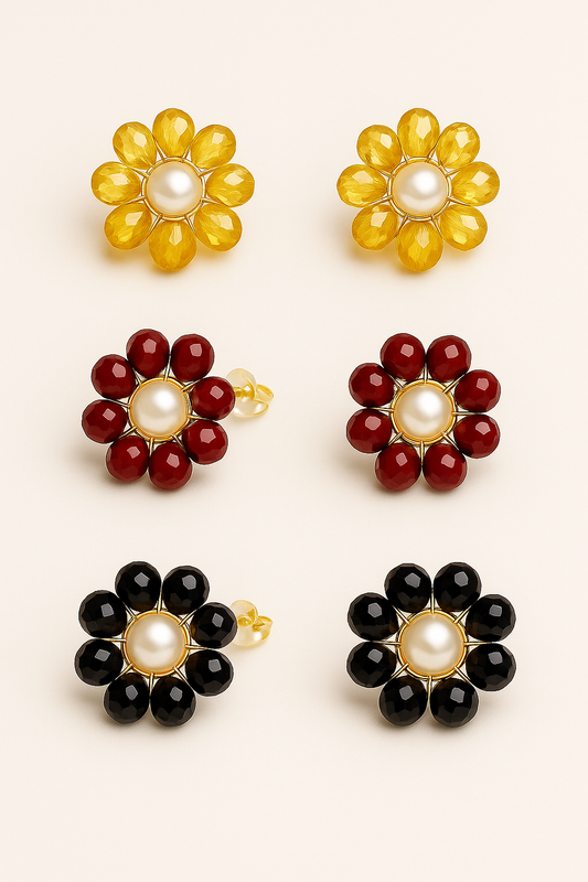 Aretes - Flor artesanal