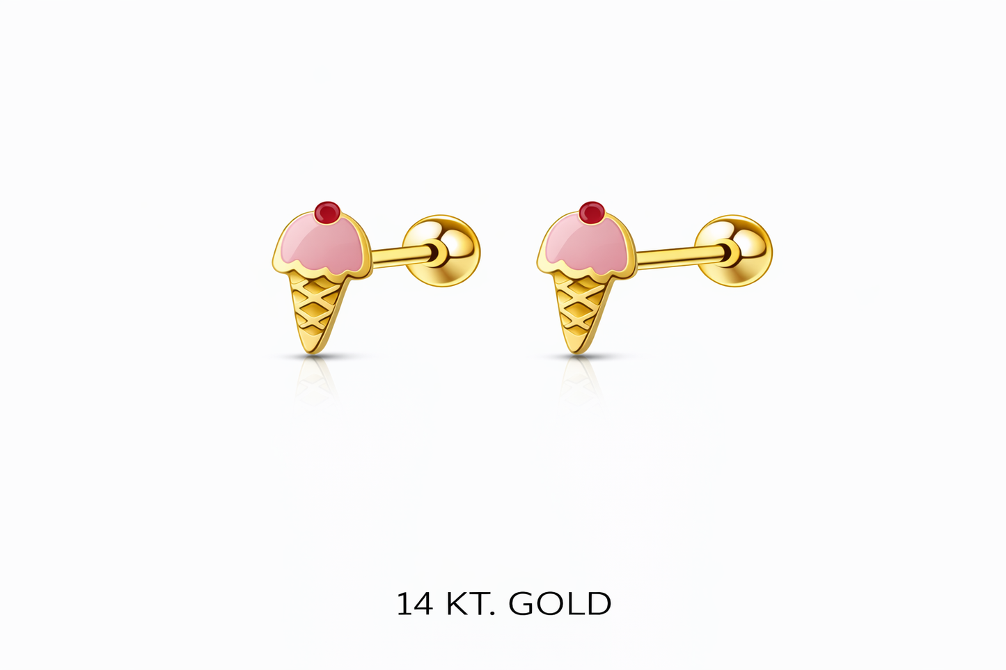 Topitos Oro 14K diseños variados - Piercing